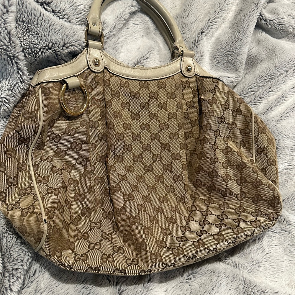 Gucci Brown Monogram Shoulder Bag